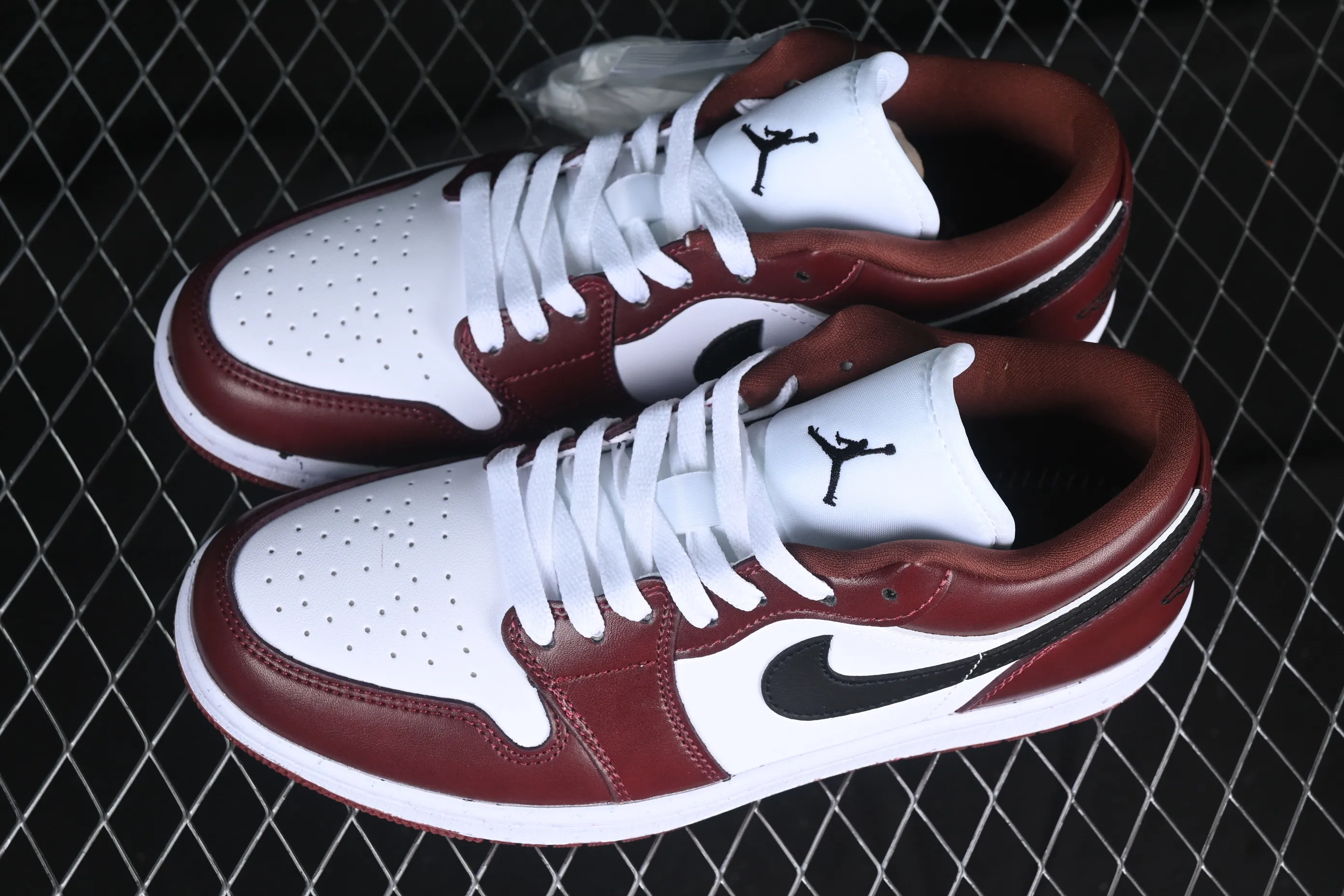 All categories Air Jordan Jordan series basketball shoes Air Jordan 1 Low Air Jordan 1 Low AJ1 Joe 1 white wine red low-top cultural casual sneakers HF3148-102